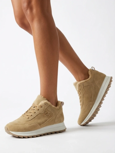 "Royalfashion" Šviesiai rudi moteriški apšiltinti sportiniai bateliai Lahho