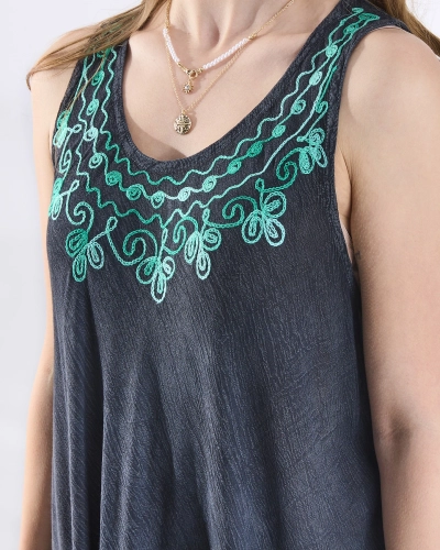 Темно-серое женское покрывало плательного типа - Одежда