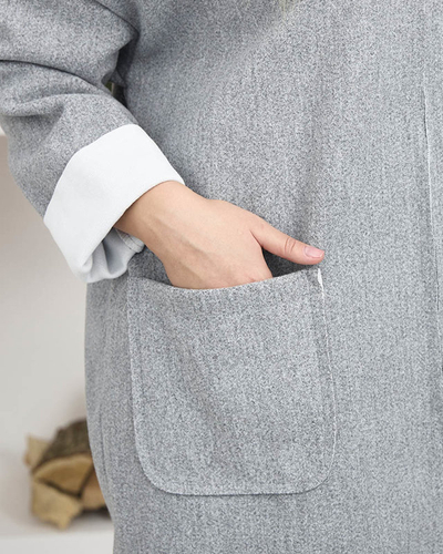 Женское пальто а'ля серый - Одежда