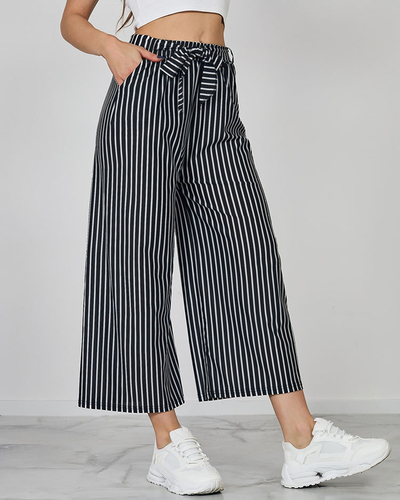 Royalfashion Женские широкие брюки в полоску 7/8