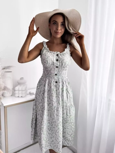 Женское платье длиной до колена из цветочной мяты Одежда