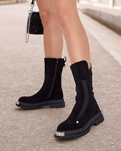 Royalfashion Moteriški eko zomšos batai Homni