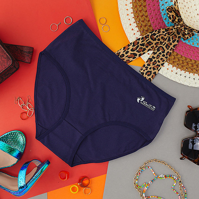 Tamsiai mėlynos moteriškos kelnaitės, kelnaitės PLIUS DYDIS- Apatiniai