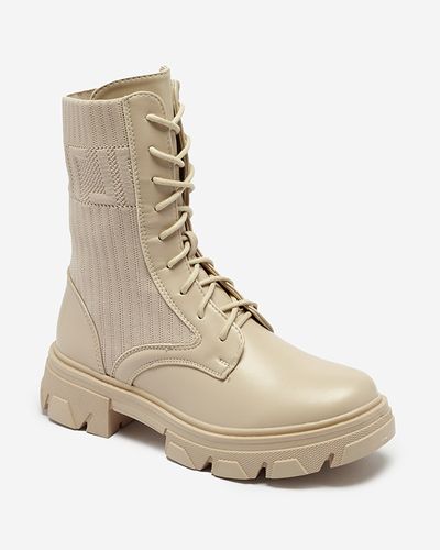 Бежевые женские высокие сапоги a'la bagers Ratica - Обувь