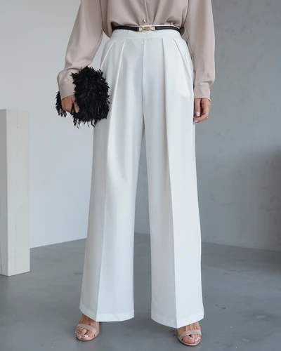 Royalfashion Широкие женские брюки с стрелками