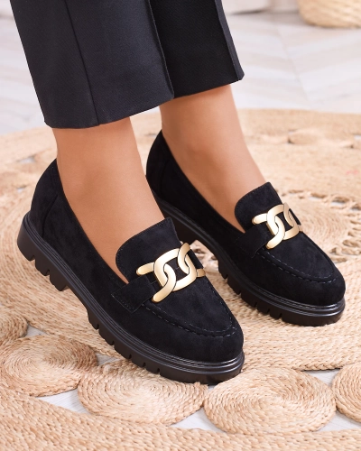 Женские мокасины черного цвета Nocivi- Footwear