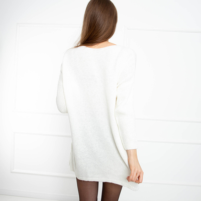 Moteriškas baltas tunikas megztinis - Drabužiai