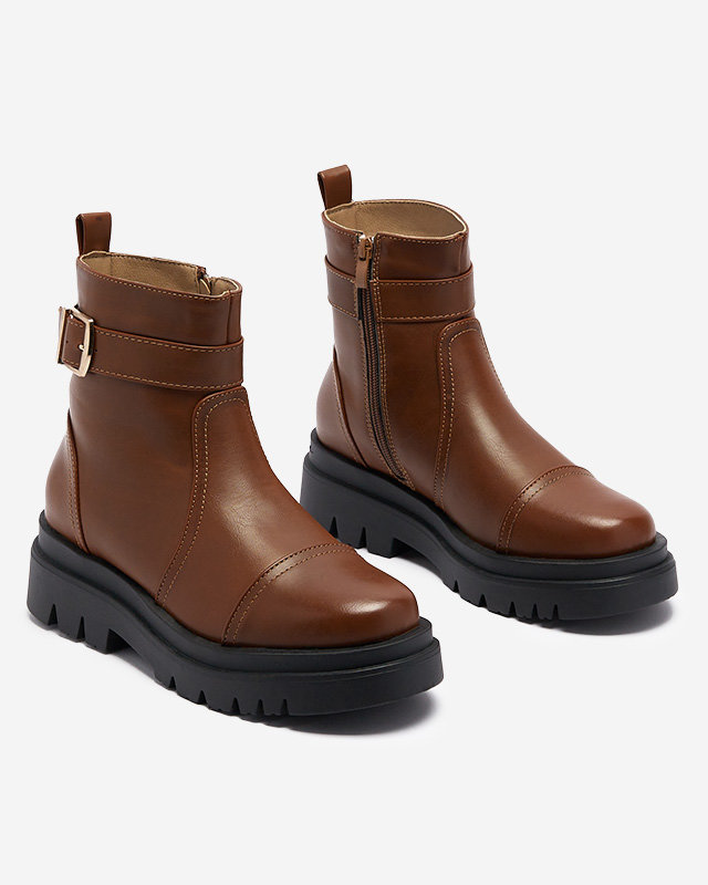 Rudi moteriški batai su sagtimi Utilas - Avalynė