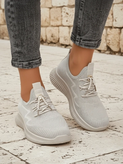 Aurelia Bianca – Royalfashion white flat-soled sneakers fo' ladies