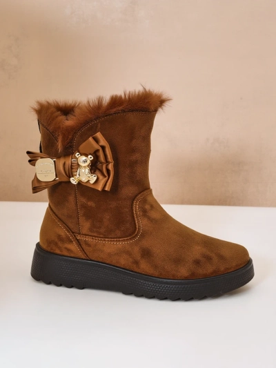 Кроссовки Royalfashion Женские зимние ботинки с бантом Kiebbi