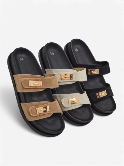 Royalfashion moteriški sandalai su dekoratyvinėmis sagtimis Costes