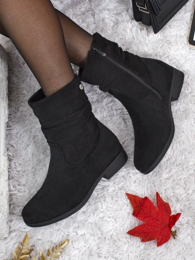 Высокие женские ботинки из эко-замши Norvia