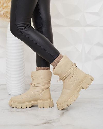 Royalfashion Женские сапоги-скольжения бежевого цвета Sadella