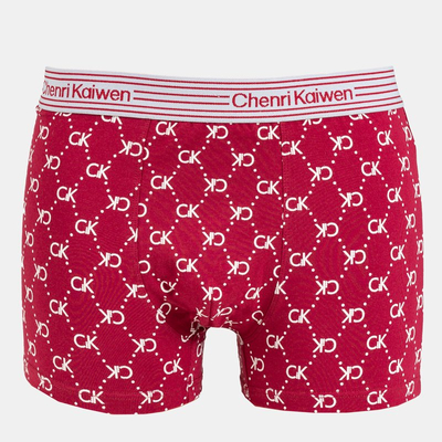 Bordo spalvos raštuotos vyriškos bokserinės kelnaitės - Apatinis trikotažas