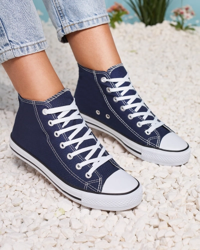 Navy blue moteriški aukštakulniai Elavvi - Avalynė