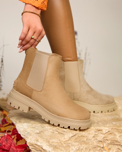 Royalfashion Женские утепленные сапоги верблюжьего цвета Comfy Walk