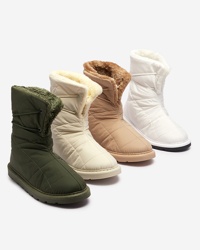 Темно-зеленая женская обувь a'la сноубутсы Amirfu- Footwear