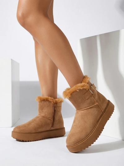 Royalfashion Krótkie buty a'la śniegowce damskie Aurelia Classico - zimowe sztosy!