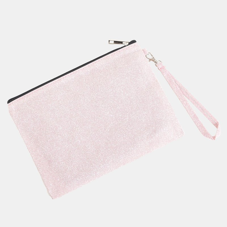 Rožinės spalvos blizgučių kosmetikos krepšys - Rankinės