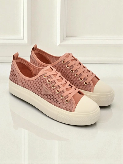 Afrodyta Rosa Women's Sneakers - Breathable Pink Fabric Shoes for Summer