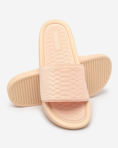 Розовые женские шлепанцы с тиснением Galite