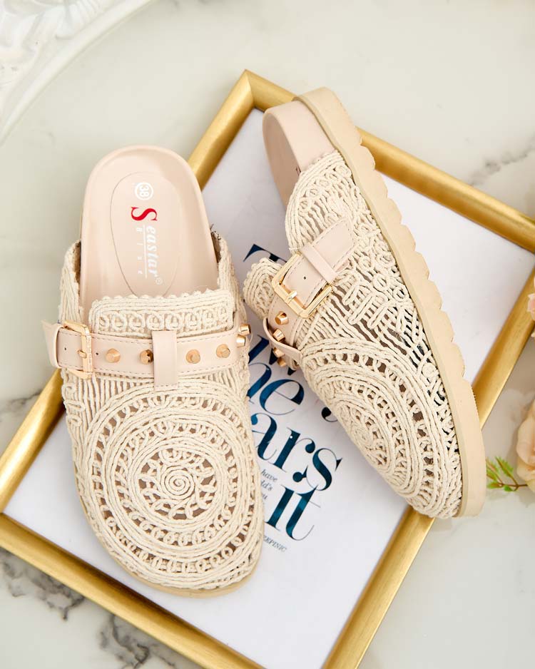 Royalfashion Moteriškos šlepetės su siuvinėjimais Leronip