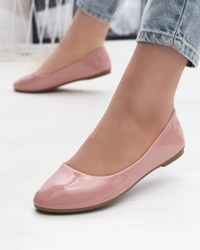 Pink Moteriški lakuoti balerinai "Fama" - Avalynė