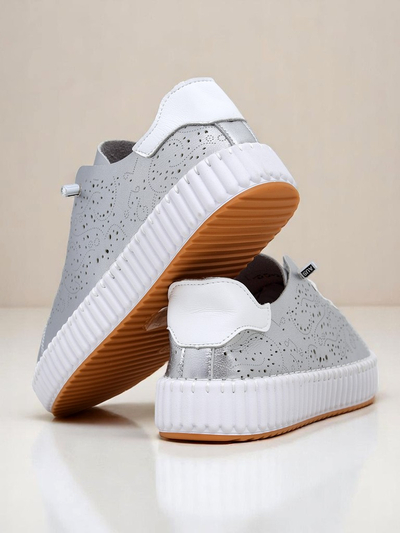 Royalfashion Women's Luna Lace Cutout Sneakers