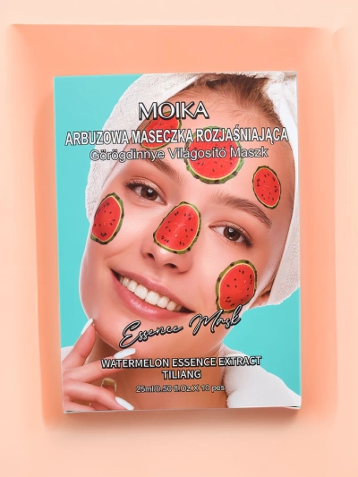 MOIKA Arbūzo šviesinanti lapų kaukė 25 ml x 10 vnt