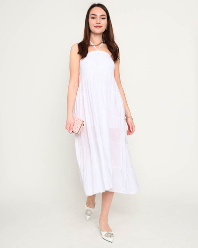 Balta PLUS SIZE midi suknelė - Drabužiai