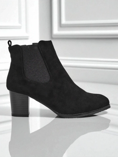Botki damskie eko zamszowe na obcasie Velvet Trace - mega stylowe!