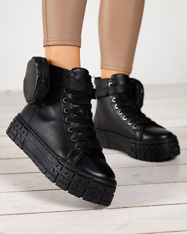 Moteriški sportiniai bateliai iš eko odos juodos spalvos Kolibs- Footwear