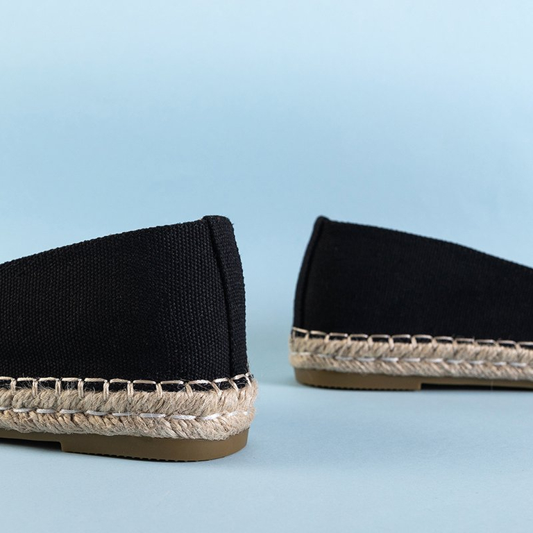 Juodos moteriškos espadrilės su Moroni siuvinėjimu - Batai