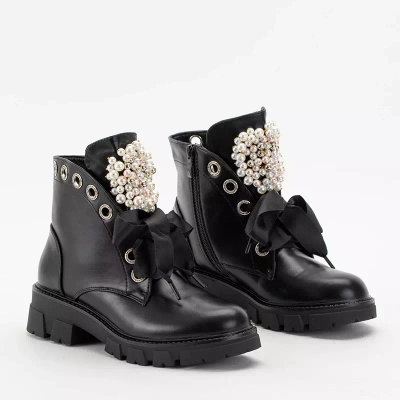 OUTLET Черные женские сумки с жемчугом Нашиле - Обувь