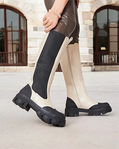 Royalfashion Smėlio spalvos moteriški pusbačiai Blyss