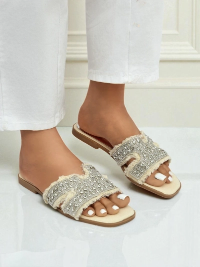 Royalfashion Женские сандалии с стразами CrystalEase
