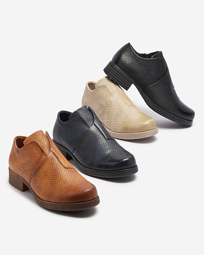 Smėlio spalvos moteriški eko odos pusbačiai Ilioppa- Avalynė