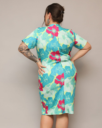 "Royalfashion" Moteriška gėlėto audinio suknelė PLUS SIZE