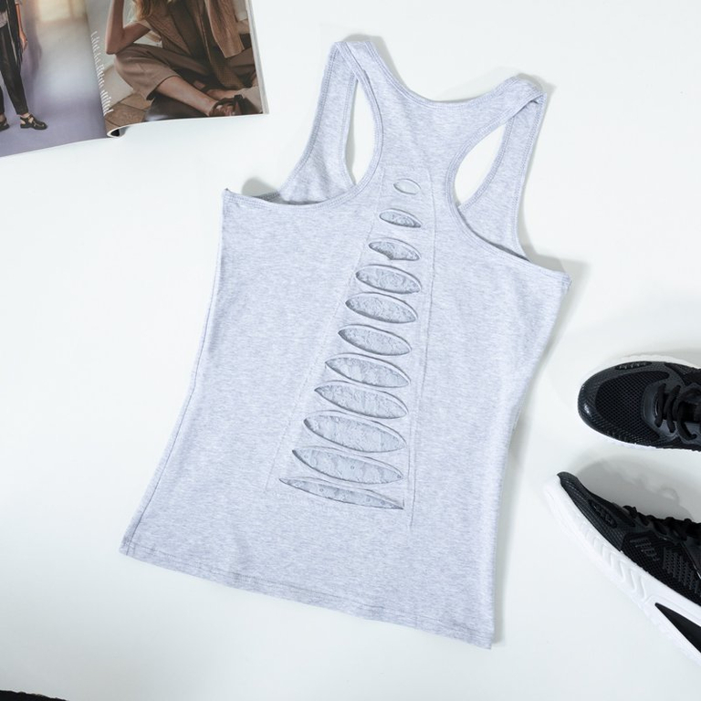 Pilki moteriški marškinėliai plačiais petimis-Drabužiai