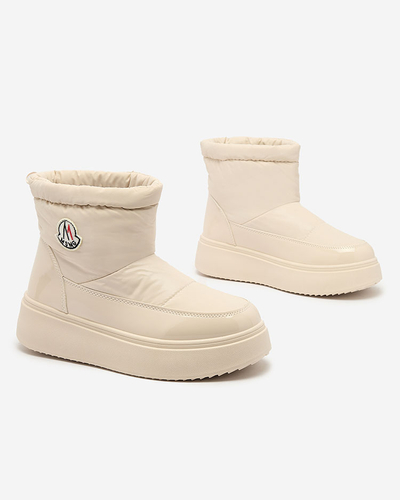 "Royalfashion" Kreminės spalvos moteriški sniego batai "Ademra"