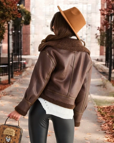 Karališka mada Moteriška motociklininkės striukė