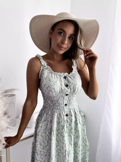 Женское платье длиной до колена из цветочной мяты Одежда