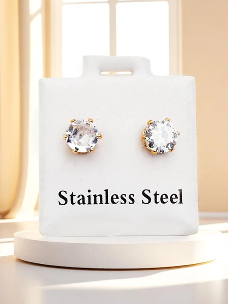 Royalfashion Moteriški auskarai lankeliai su cirkoniu