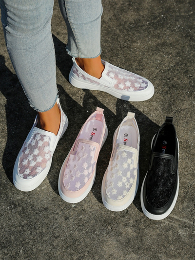 Мокасины Royalfashion для женщин из сетчатого материала с цветами Emzos