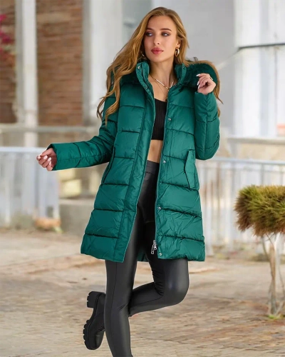 Женская стеганая зимняя куртка Royalfashion