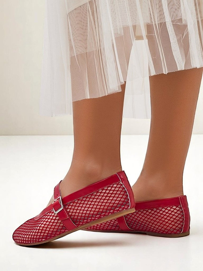 Royalfashion moteriški balerinos bateliai su išpjovomis ir dirželiu Naommi