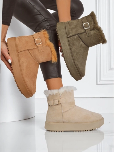 Royalfashion Krótkie buty a'la śniegowce damskie Aurelia Classico - zimowe sztosy!