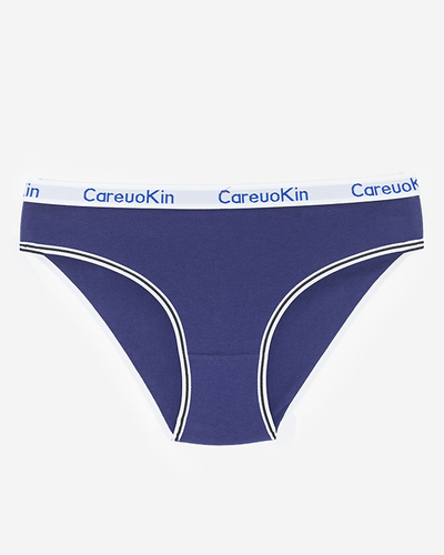 Tamsiai mėlynos medvilnės moteriškos kelnaitės - Apatiniai