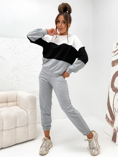 Royalfashion Women's Cotton Stripe Tracksuit Set ChillFlex - Lit Edition