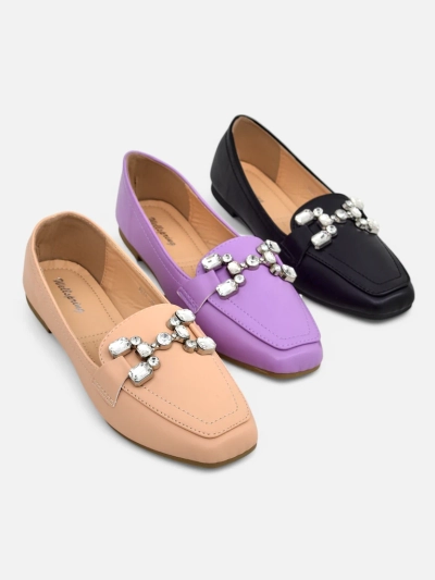Royalfashion moteriški loaferiai su deimantais Lecilla